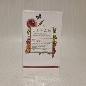 Clean Reserve Hemp & Ginger Scent Fragrance 3.4 Oz/ 100 ml New Sealed